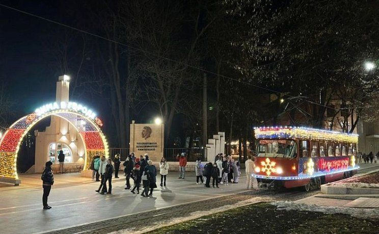 Новогодний трамвай Владикавказ