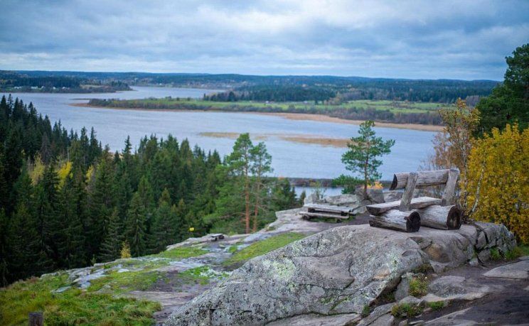 Вид с горы Паасо в Сортавале Республика Карелия