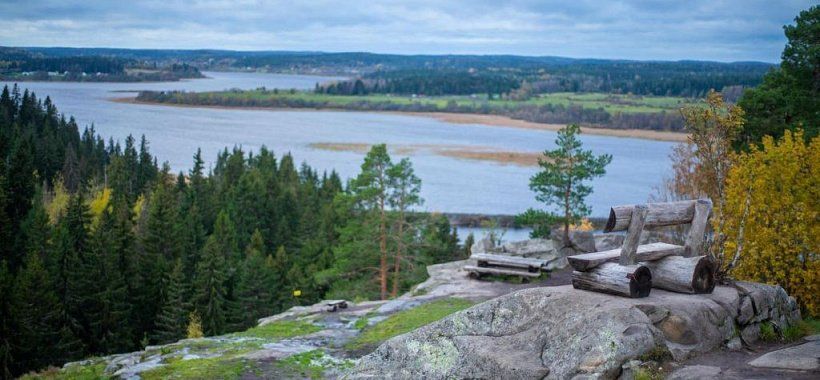 Вид с горы Паасо в Сортавале Республика Карелия