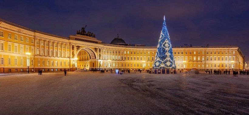 Новогодняя Дворцовая площадь Санкт-Петербург