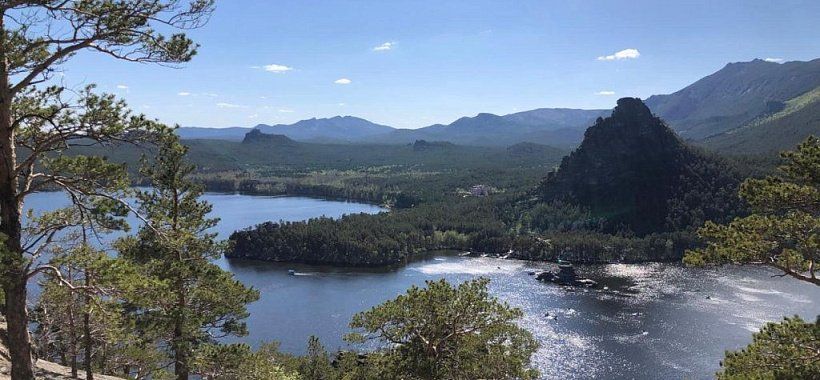 Вид на озеро Боровое Казахстан