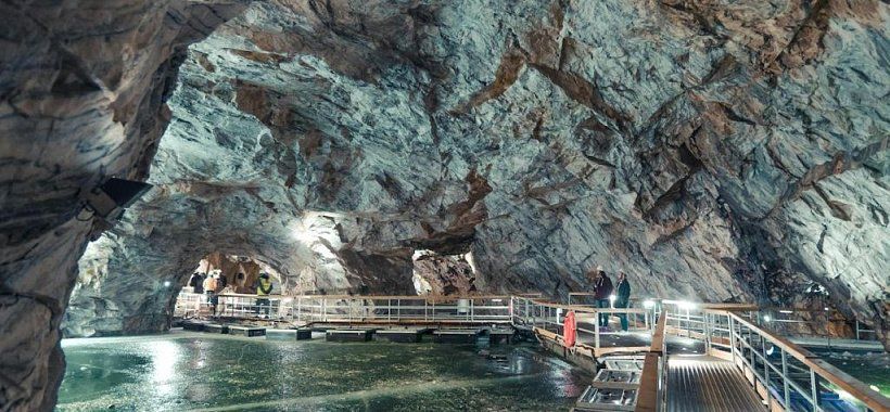 Мраморный каньон Рускеала зимой