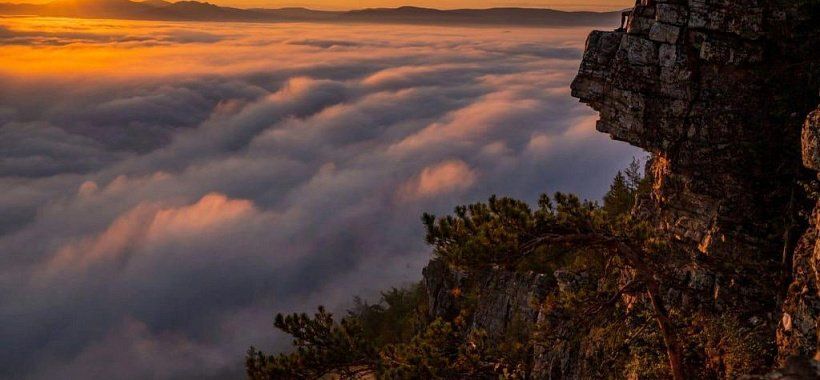 Уральские горы на закате