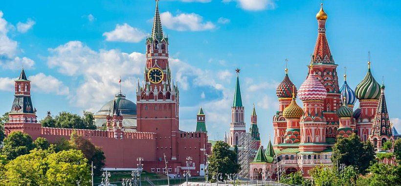 Вид Кремля в Москве