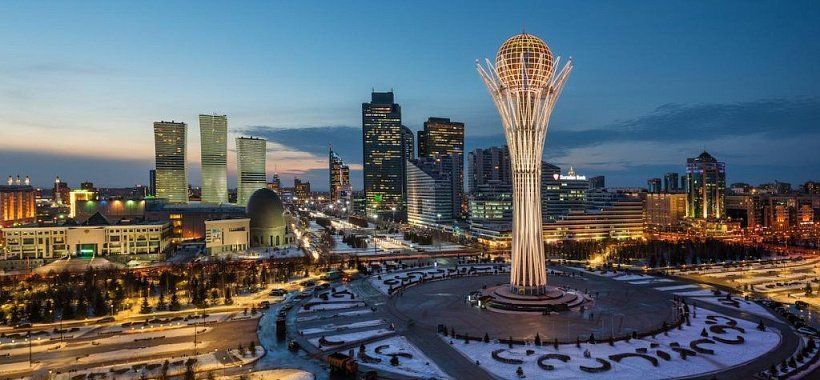 Столица Казахстана Астана зимой