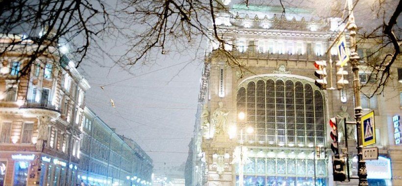 Снежный Невский в Питере