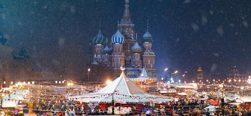 Новогодняя Красная Площадь в Москве