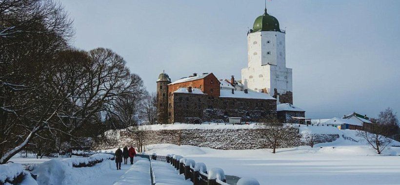 Пешая прогулка по зимнему Выборгу