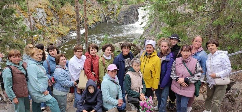 Водопад Кивач летом