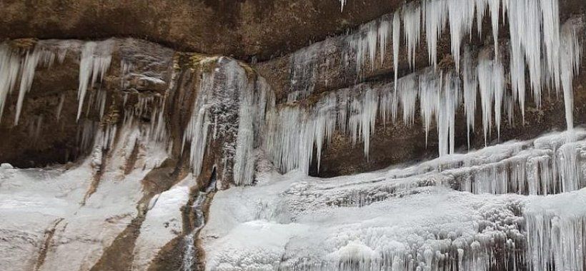 Чегемские водопады зимой